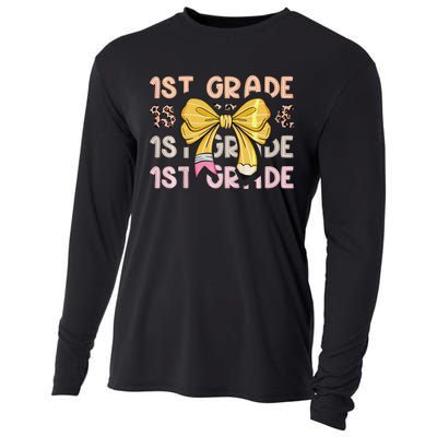 1st Grade Squad First Grade Team 1st Day Of School Gift Cooling Performance Long Sleeve Crew