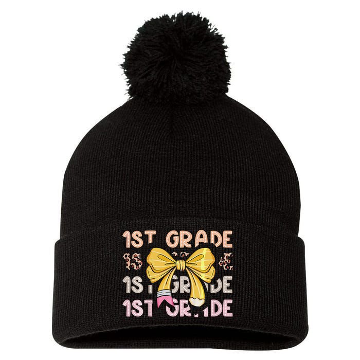 1st Grade Squad First Grade Team 1st Day Of School Gift Pom Pom 12in Knit Beanie