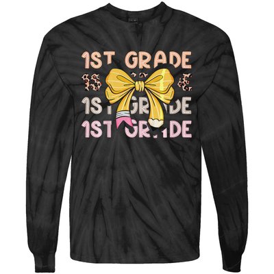 1st Grade Squad First Grade Team 1st Day Of School Gift Tie-Dye Long Sleeve Shirt