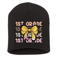 1st Grade Squad First Grade Team 1st Day Of School Gift Short Acrylic Beanie