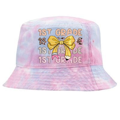 1st Grade Squad First Grade Team 1st Day Of School Gift Tie-Dyed Bucket Hat