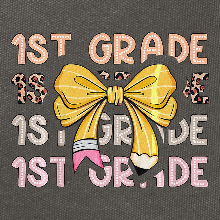 1st Grade Squad First Grade Team 1st Day Of School Gift Cotton Canvas Backpack