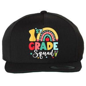 1st Grade Squad Team Funny Back To School Girls Boy Teacher Wool Snapback Cap