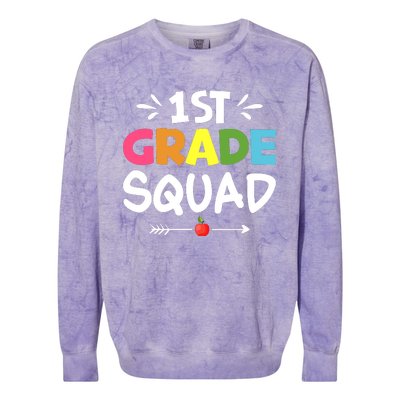 1st Grade Teacher Back To School Colorblast Crewneck Sweatshirt