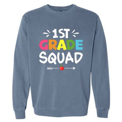 1st Grade Teacher Back To School Garment-Dyed Sweatshirt