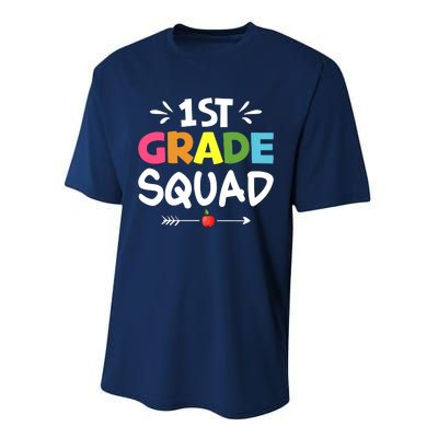 1st Grade Teacher Back To School Performance Sprint T-Shirt