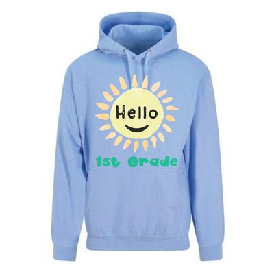 1St Grade Teacher Hello First Grade Team Cool Gift Unisex Surf Hoodie