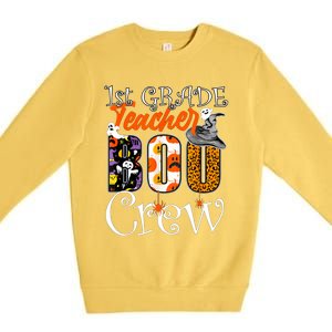 1St Grade Teacher Boo Crew Halloween First Grade Teacher Gift Premium Crewneck Sweatshirt