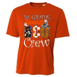 1St Grade Teacher Boo Crew Halloween First Grade Teacher Gift Cooling Performance Crew T-Shirt