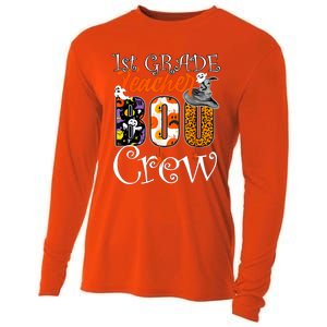 1St Grade Teacher Boo Crew Halloween First Grade Teacher Gift Cooling Performance Long Sleeve Crew