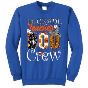 1St Grade Teacher Boo Crew Halloween First Grade Teacher Gift Sweatshirt