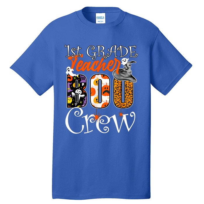 1St Grade Teacher Boo Crew Halloween First Grade Teacher Gift Tall T-Shirt