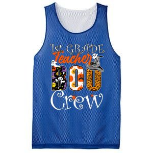 1St Grade Teacher Boo Crew Halloween First Grade Teacher Gift Mesh Reversible Basketball Jersey Tank