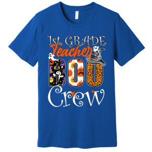 1St Grade Teacher Boo Crew Halloween First Grade Teacher Gift Premium T-Shirt