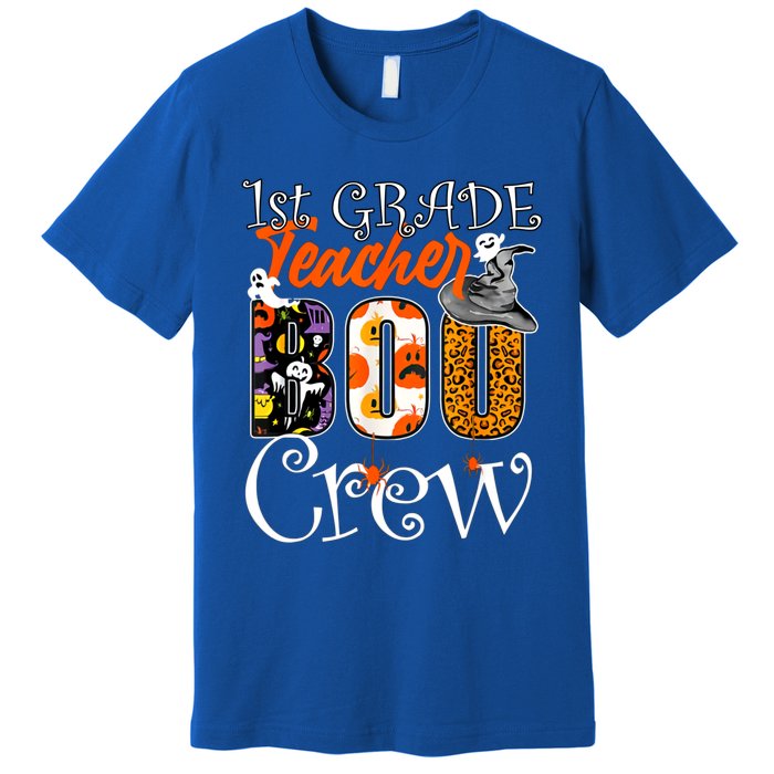 1St Grade Teacher Boo Crew Halloween First Grade Teacher Gift Premium T-Shirt