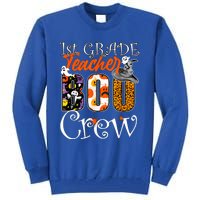 1St Grade Teacher Boo Crew Halloween First Grade Teacher Gift Tall Sweatshirt