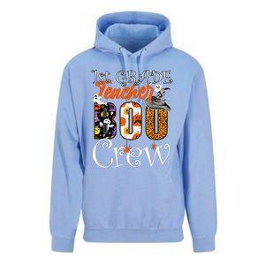 1St Grade Teacher Boo Crew Halloween First Grade Teacher Gift Unisex Surf Hoodie