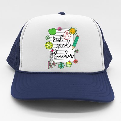 1st Grade Teacher Best First Grade Teacher Trucker Hat