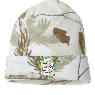 1st Grade Teacher Best First Grade Teacher Kati Licensed 12" Camo Beanie