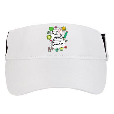 1st Grade Teacher Best First Grade Teacher Adult Drive Performance Visor