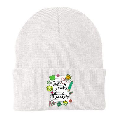 1st Grade Teacher Best First Grade Teacher Knit Cap Winter Beanie