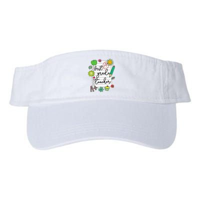 1st Grade Teacher Best First Grade Teacher Valucap Bio-Washed Visor