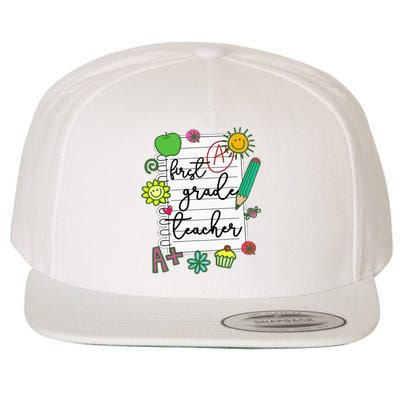 1st Grade Teacher Best First Grade Teacher Wool Snapback Cap