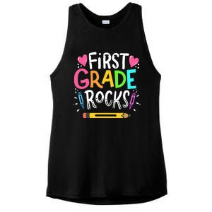 1st Grade Teacher Gift Ladies PosiCharge Tri-Blend Wicking Tank