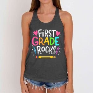 1st Grade Teacher Gift Women's Knotted Racerback Tank