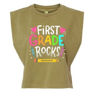 1st Grade Teacher Gift Garment-Dyed Women's Muscle Tee