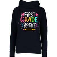 1st Grade Teacher Gift Womens Funnel Neck Pullover Hood