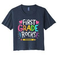 1st Grade Teacher Gift Women's Crop Top Tee