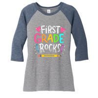 1st Grade Teacher Gift Women's Tri-Blend 3/4-Sleeve Raglan Shirt