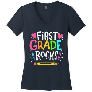 1st Grade Teacher Gift Women's V-Neck T-Shirt