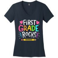 1st Grade Teacher Gift Women's V-Neck T-Shirt