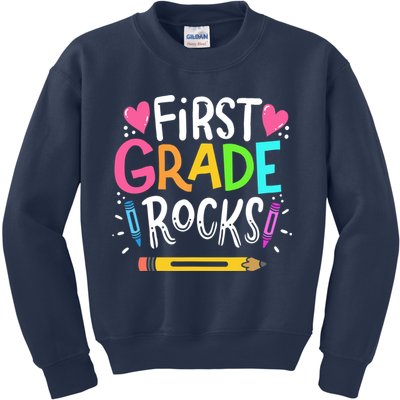 1st Grade Teacher Gift Kids Sweatshirt