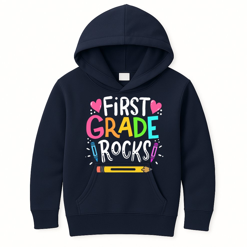 1st Grade Teacher Gift Kids Hoodie