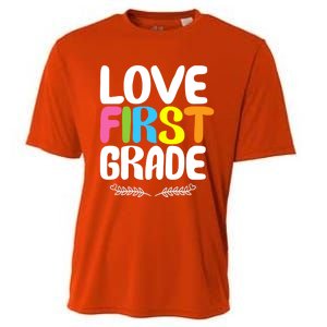 1St Grade Teacher Appreciation Love First Grade Gift Cooling Performance Crew T-Shirt