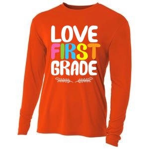 1St Grade Teacher Appreciation Love First Grade Gift Cooling Performance Long Sleeve Crew