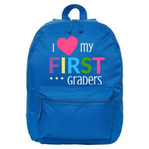 1St Grade Teacher I Love My First Graders Gift 16 in Basic Backpack