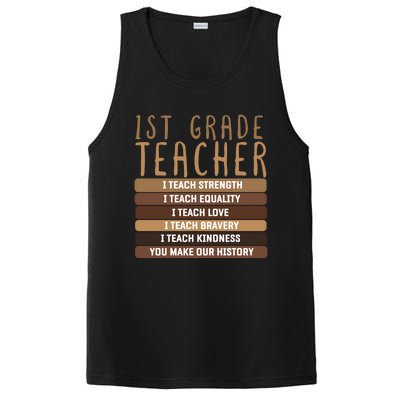 1St Grade Teacher And First Grade Eletary School Educator Gift PosiCharge Competitor Tank