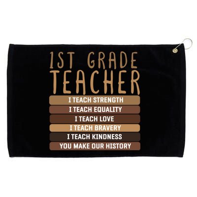 1St Grade Teacher And First Grade Eletary School Educator Gift Grommeted Golf Towel