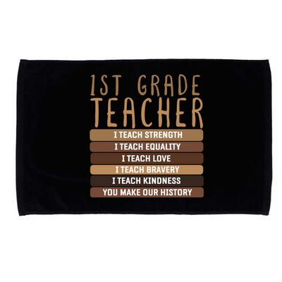 1St Grade Teacher And First Grade Eletary School Educator Gift Microfiber Hand Towel