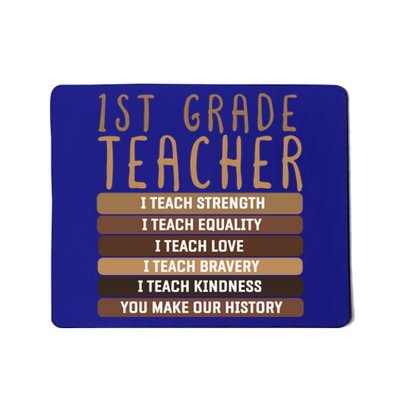 1St Grade Teacher And First Grade Eletary School Educator Gift Mousepad