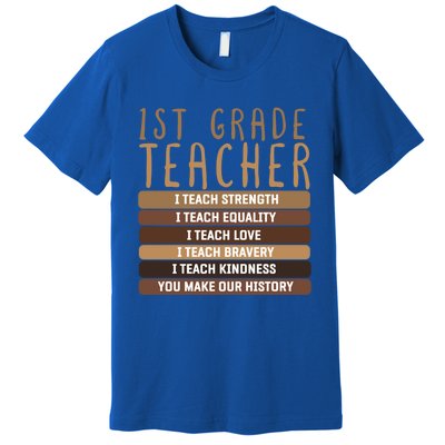 1St Grade Teacher And First Grade Eletary School Educator Gift Premium T-Shirt