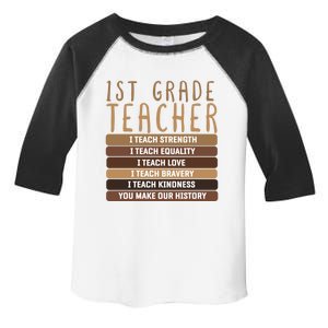 1St Grade Teacher And First Grade Eletary School Educator Gift Toddler Fine Jersey T-Shirt