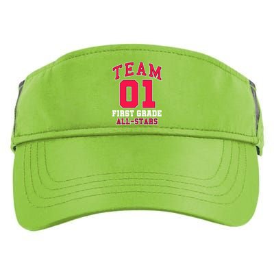 1St Grade Team 01 AllStars First Grade Teacher Student Gift Adult Drive Performance Visor