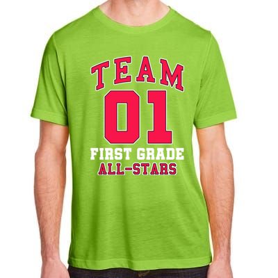 1St Grade Team 01 AllStars First Grade Teacher Student Gift Adult ChromaSoft Performance T-Shirt