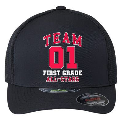 1St Grade Team 01 AllStars First Grade Teacher Student Gift Flexfit Unipanel Trucker Cap