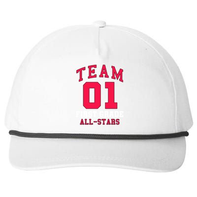 1St Grade Team 01 AllStars First Grade Teacher Student Gift Snapback Five-Panel Rope Hat